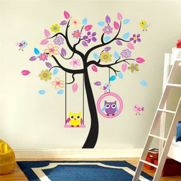 Owl Tree Wall Sticker Decor For Kids Room - Picture 2 of 7